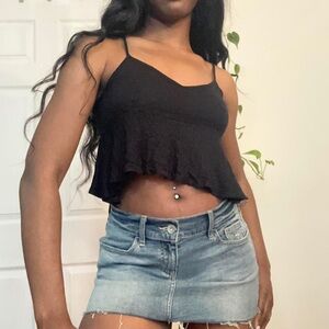 black babydoll cami top from topshop